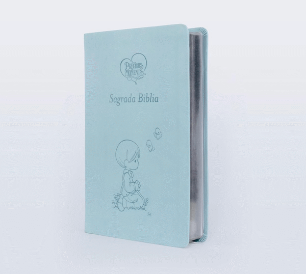 Biblia Católica Preciosos Momentos Azul Celeste - Imagen 4